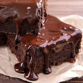 Brownie With Chocolate Sauce